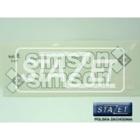 Produkt: NAKLEJKA SIMSON SR5 NA RAM BIAA z obryswki P+L