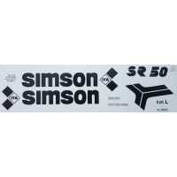 Produkt: NAKLEJKA SIMSON SR50 NA RAM CZARNA 3 sztuki P+L