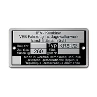 Produkt: TABLICZKA ZNAMIONOWA KR51/2